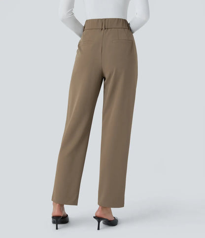 stretchy high-waisted pants
