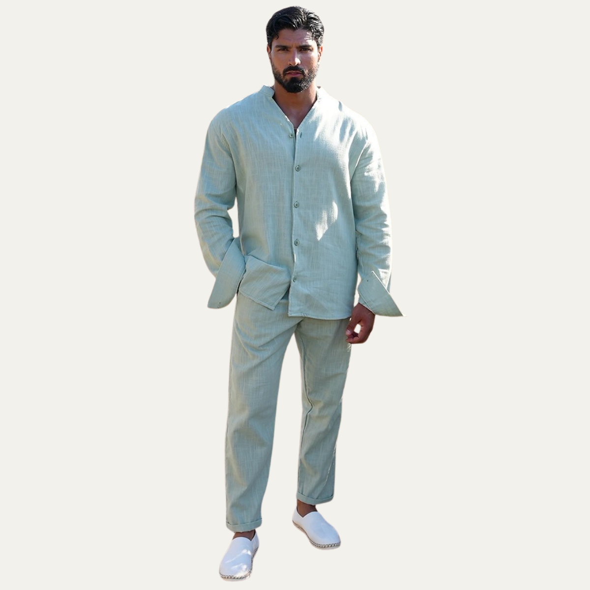 Linen Shirt and Trousers Set