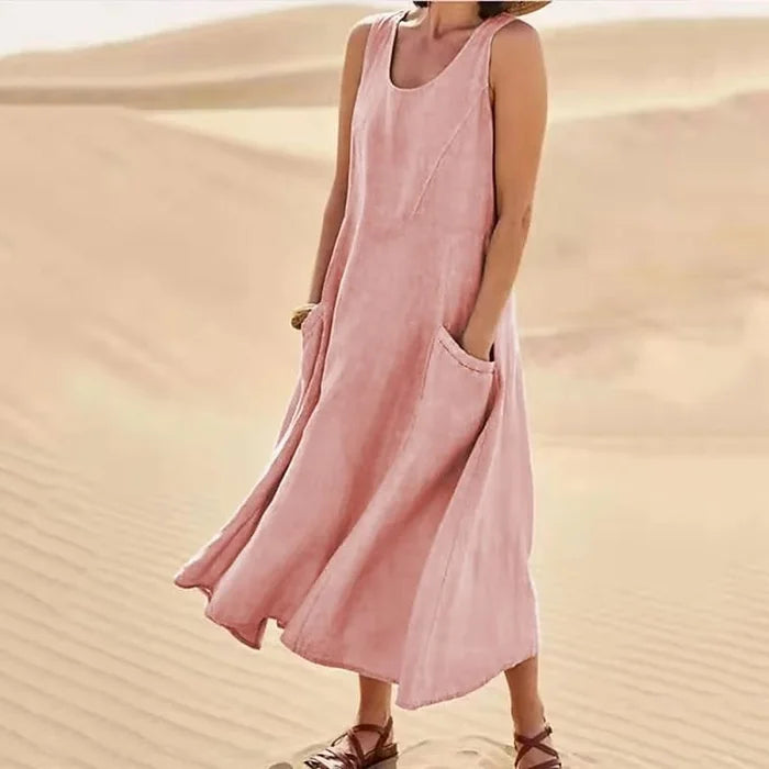 Linen Midi Dress