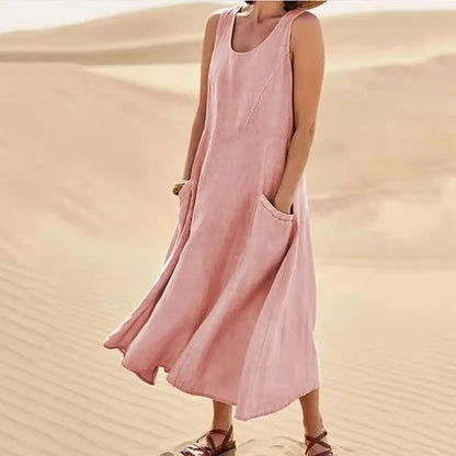 Linen Midi Dress