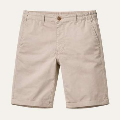 Solid Colour Cotton Casual Chino Shorts