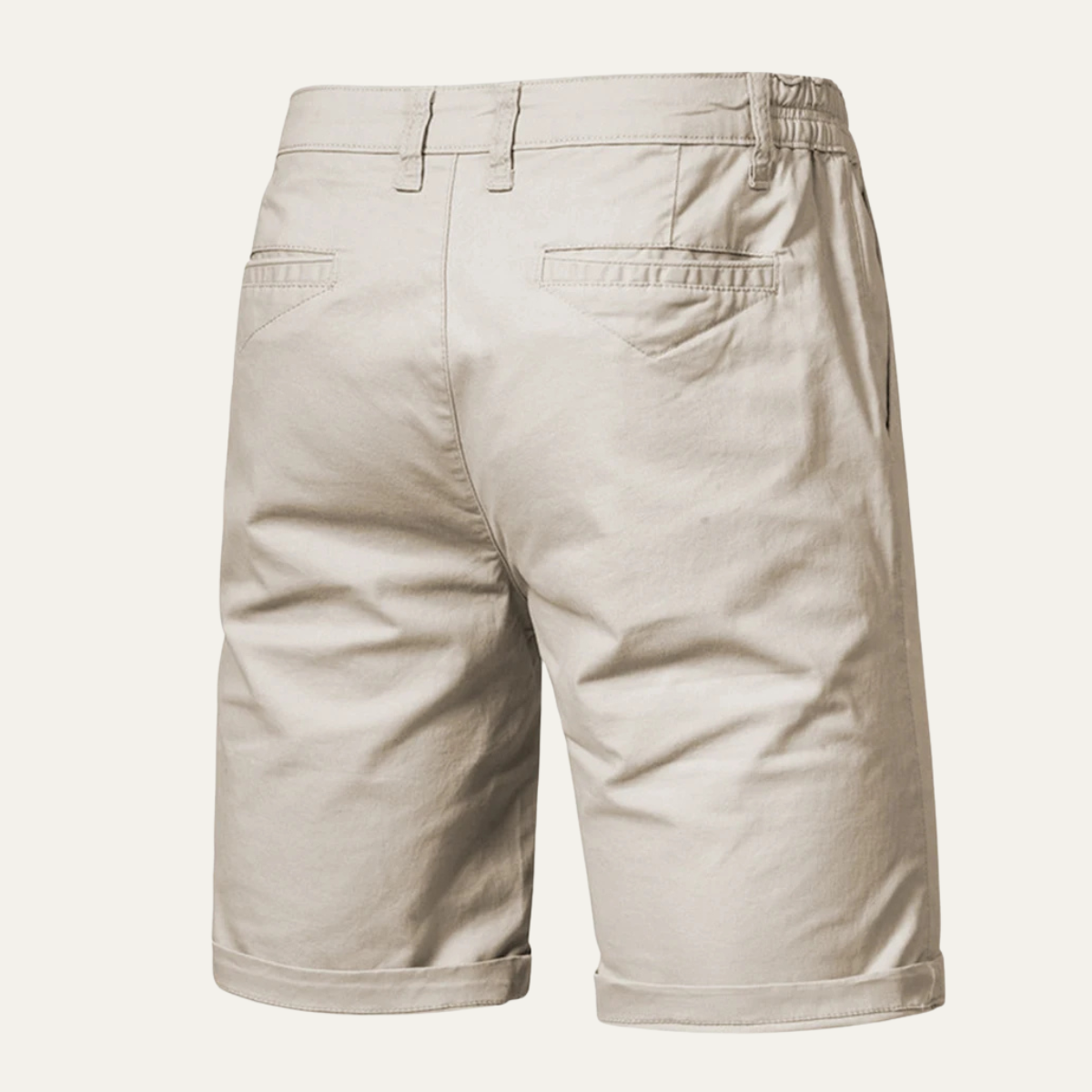 Solid Colour Cotton Casual Chino Shorts
