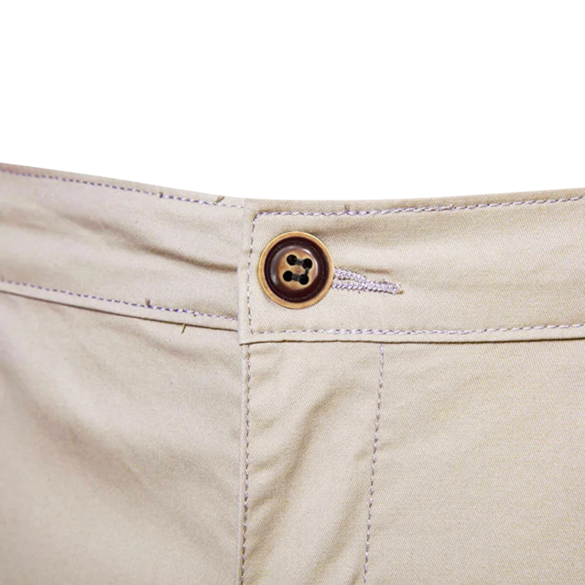Solid Colour Cotton Casual Chino Shorts