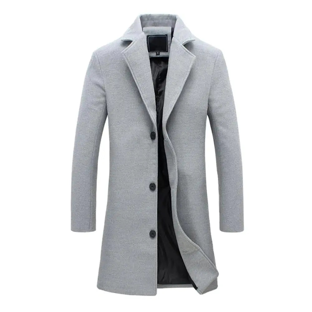 Classic Tailored Overcoat - Long Winter Coat for Smart or Casual Wear