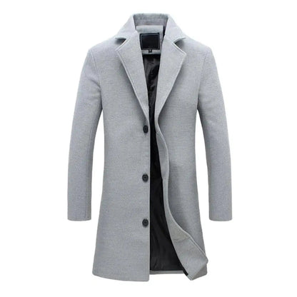 Classic Tailored Overcoat - Long Winter Coat for Smart or Casual Wear