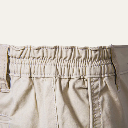 Solid Colour Cotton Casual Chino Shorts
