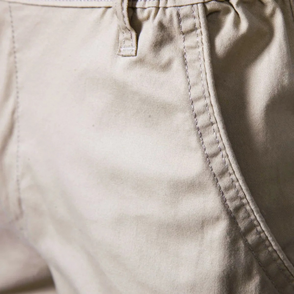 Solid Colour Cotton Casual Chino Shorts