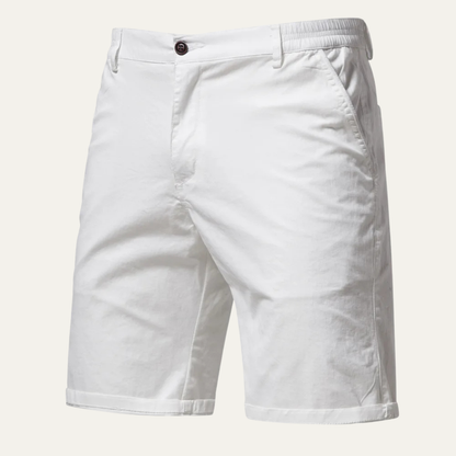 Solid Colour Cotton Casual Chino Shorts