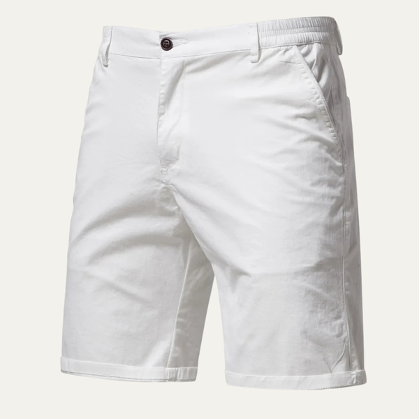 Solid Colour Cotton Casual Chino Shorts