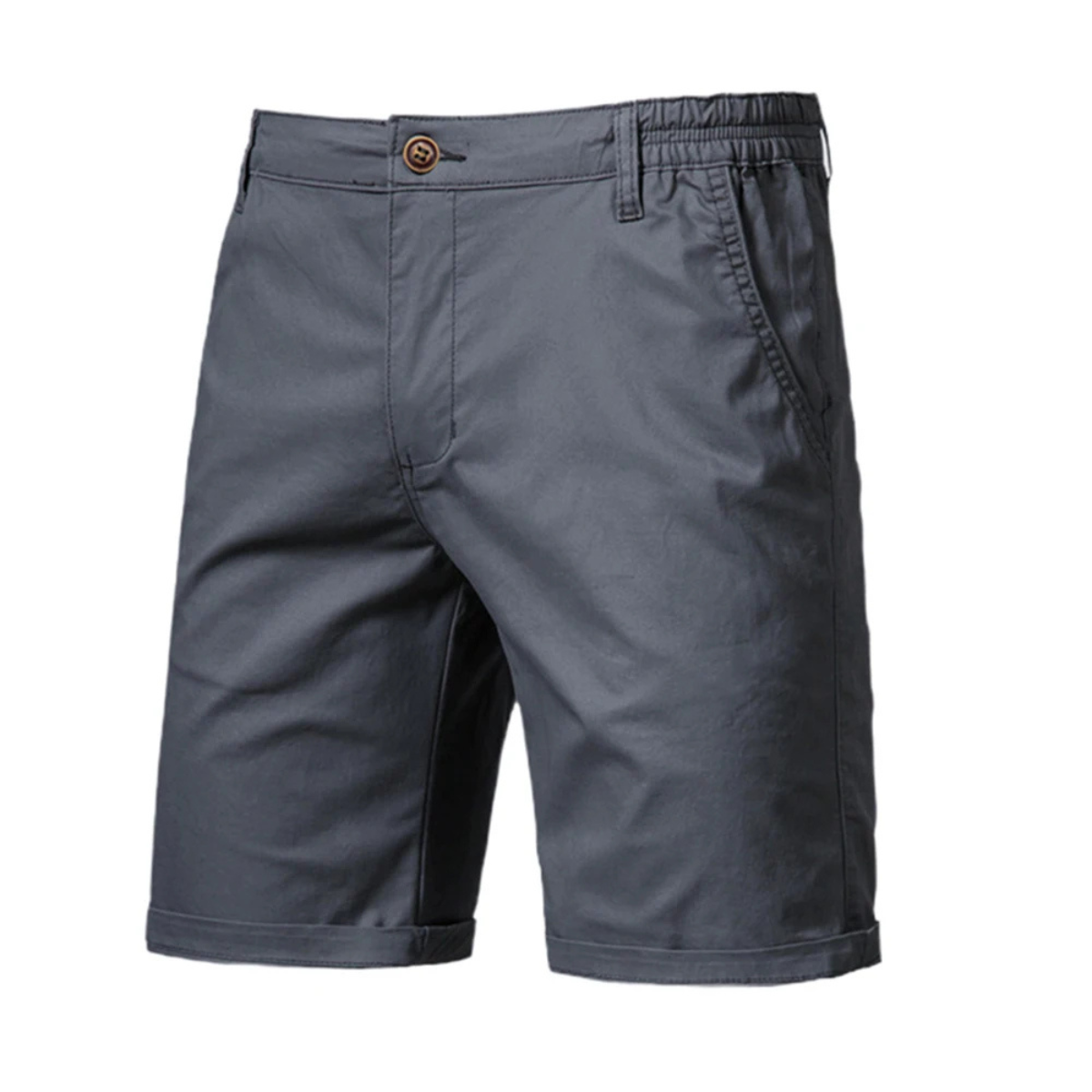 Solid Colour Cotton Casual Chino Shorts