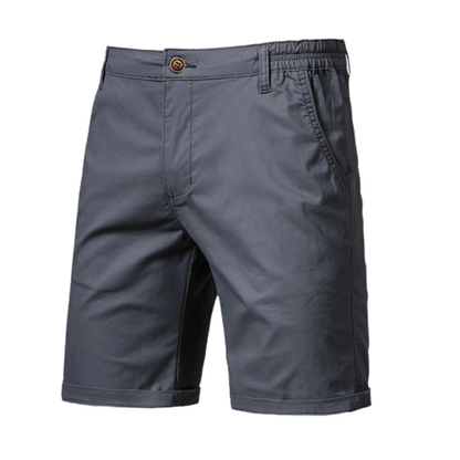 Solid Colour Cotton Casual Chino Shorts