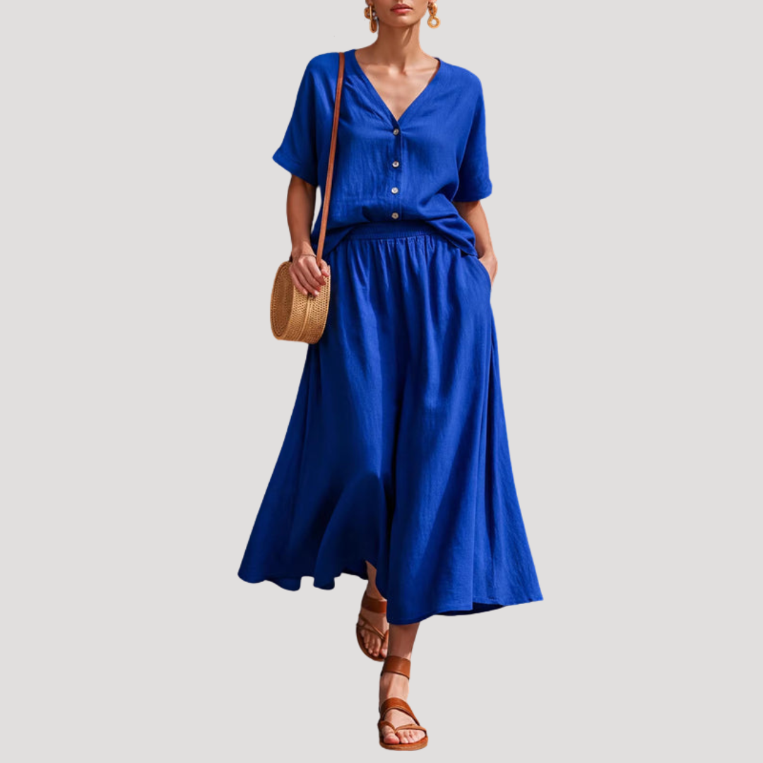 Flowy Midi Skirt Co Ord Set