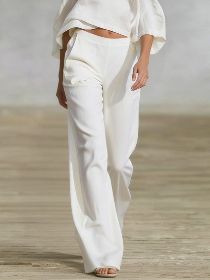 Linen-Blend Minimalist Suit