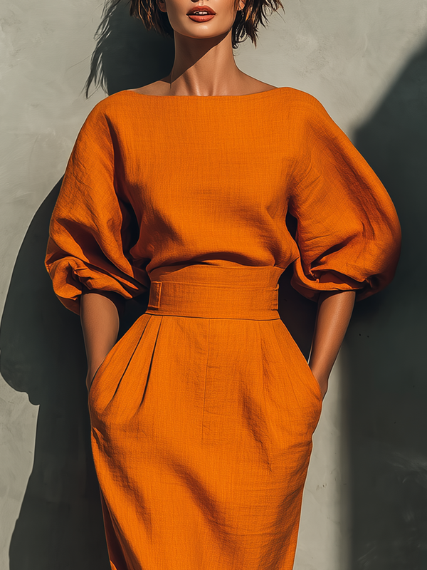 Vibrant Midi Skirt Set