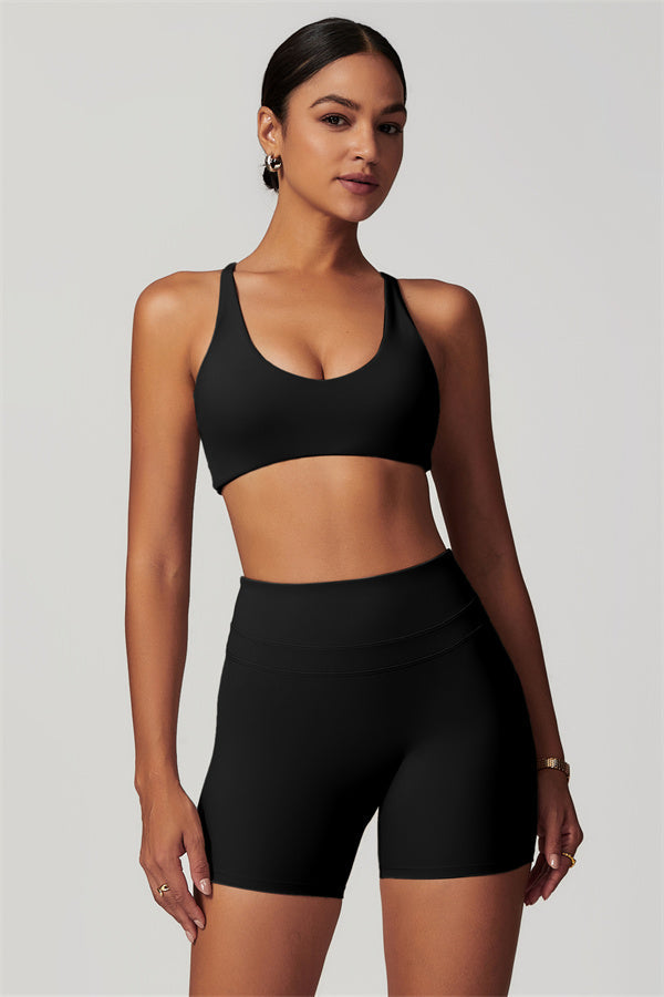 Crossback Sculpt Bra & Shorts Set