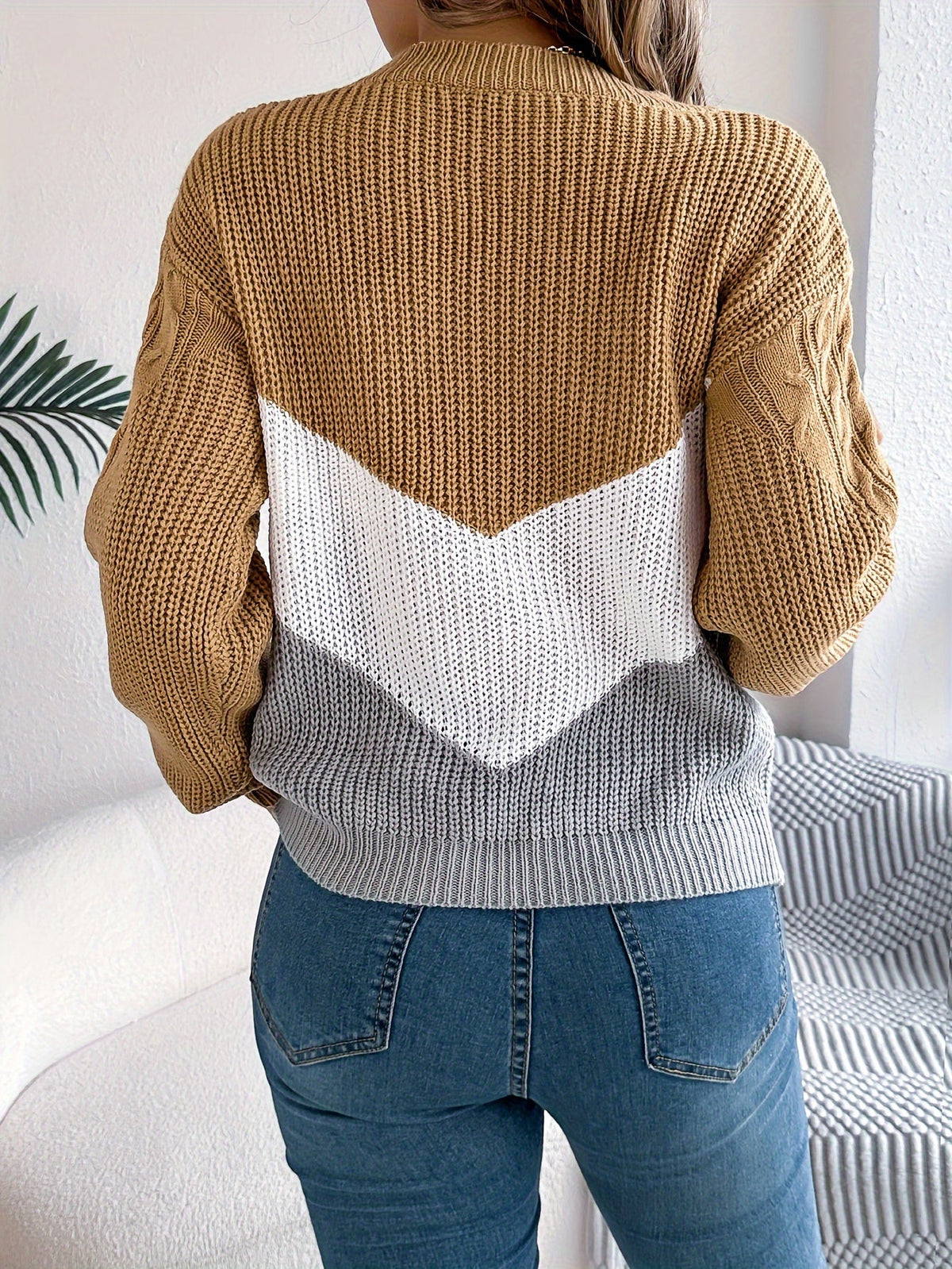 Noreen Colour-Block Knit Sweater