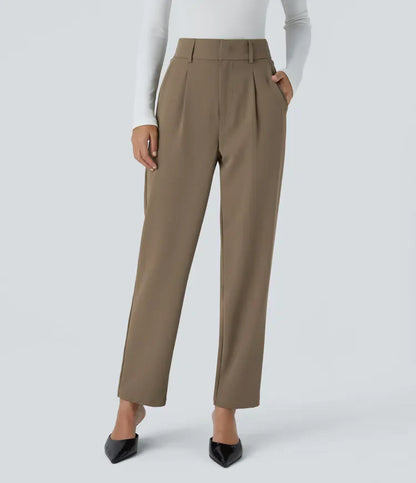 stretchy high-waisted pants