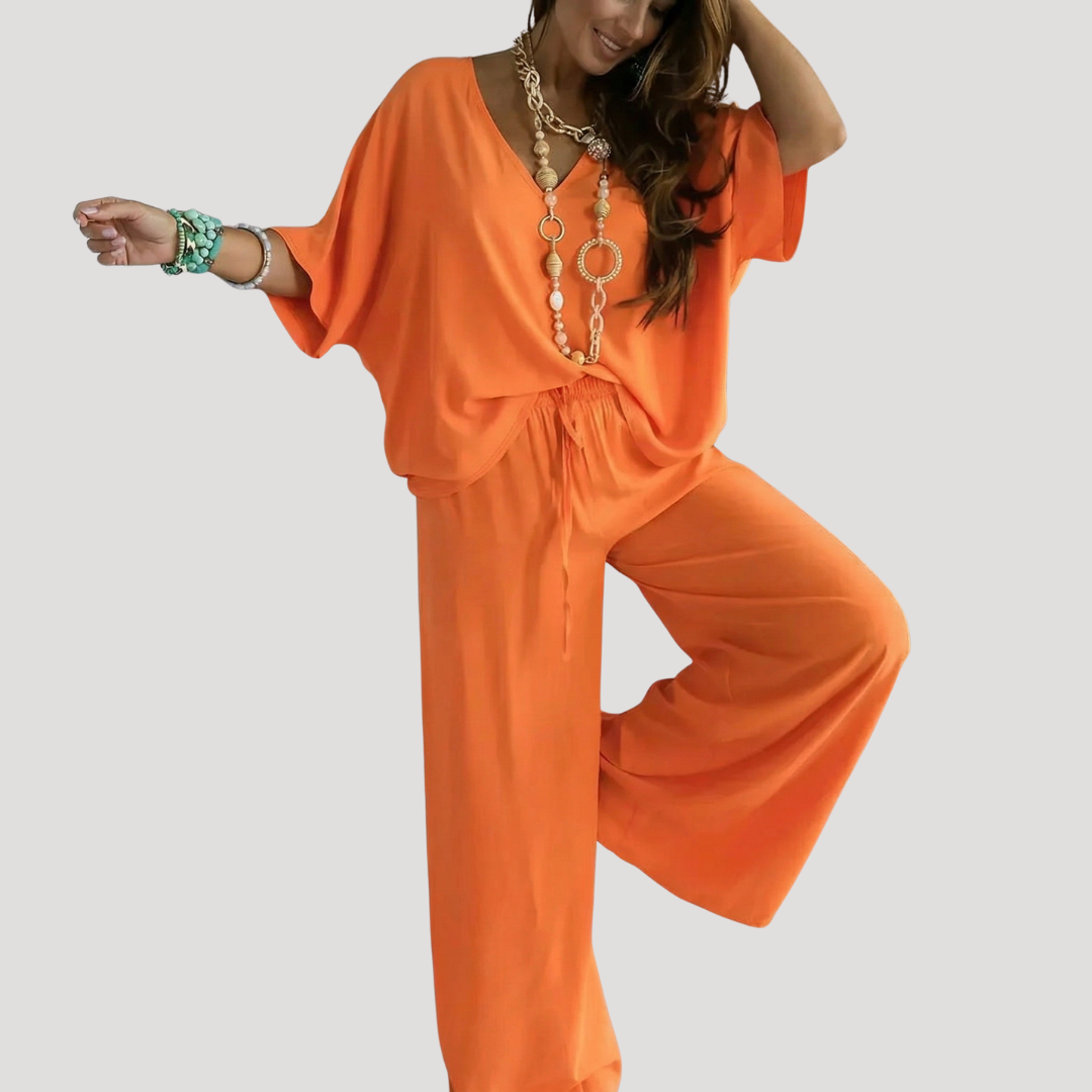 Wide Leg Co Ord Trouser Set