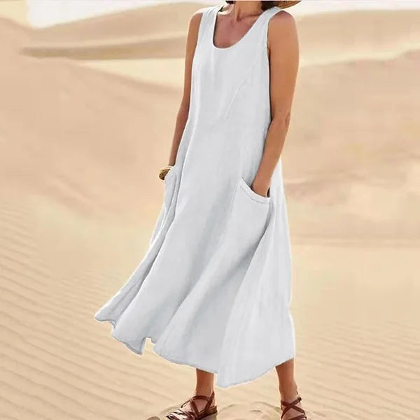 Linen Midi Dress