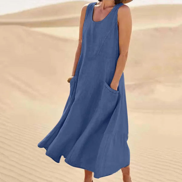 Linen Midi Dress