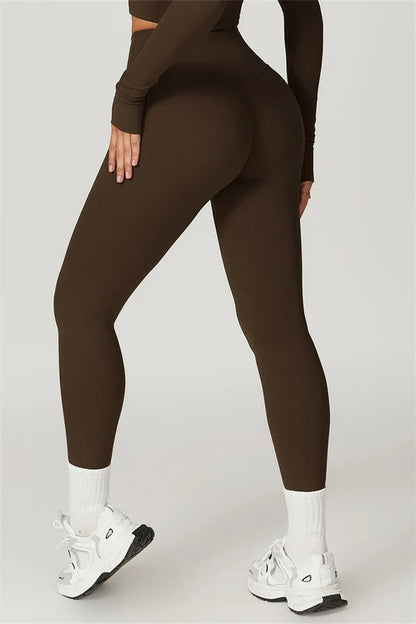 Back Sports Bra & High-Waist Leggings Set