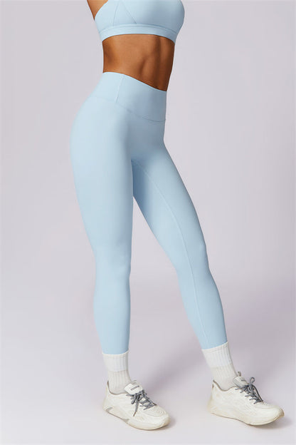 Back Sports Bra & High-Waist Leggings Set