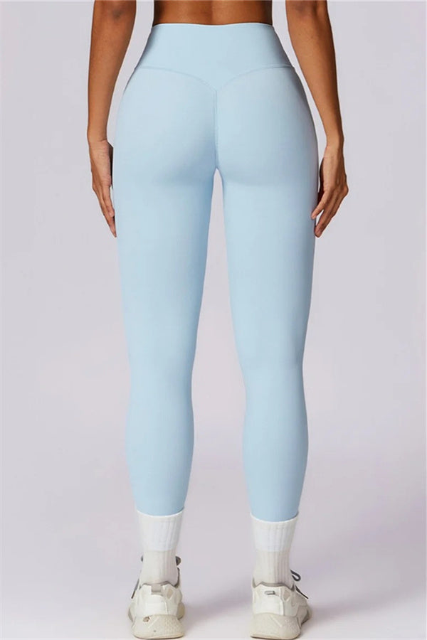 Back Sports Bra & High-Waist Leggings Set