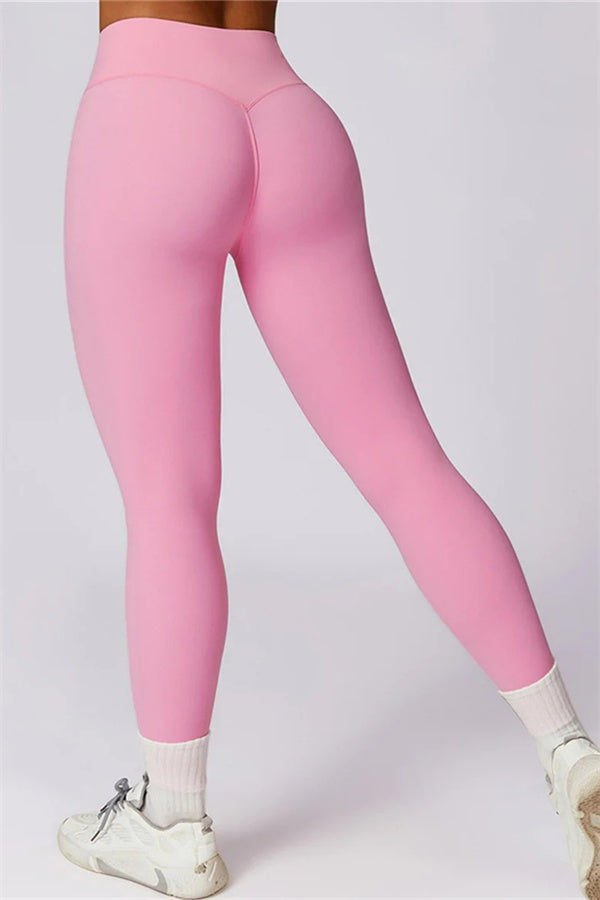 Back Sports Bra & High-Waist Leggings Set