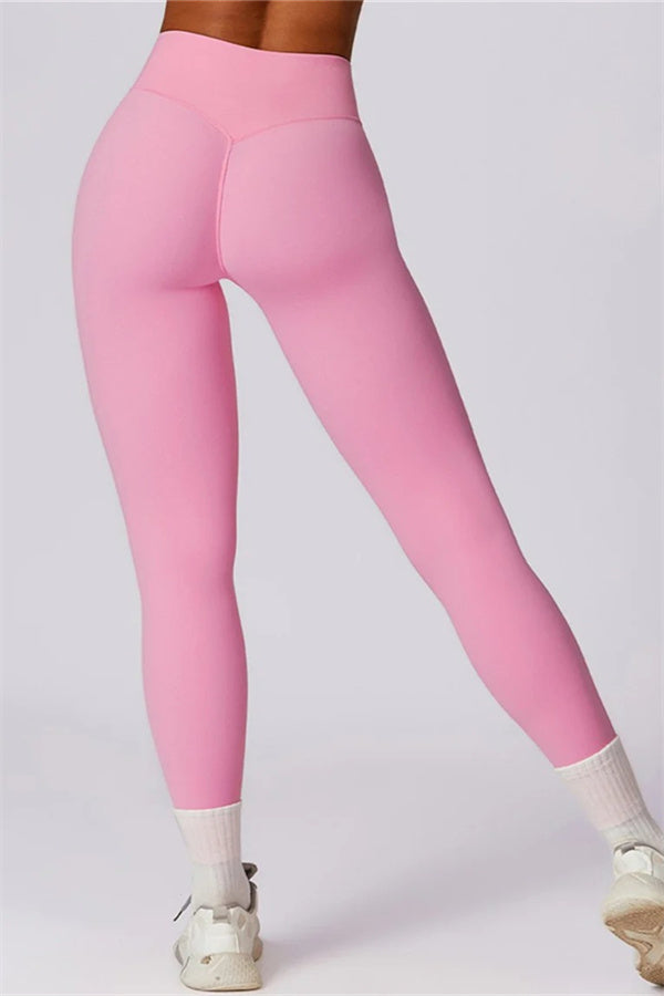 Back Sports Bra & High-Waist Leggings Set