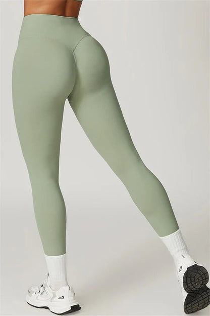 Back Sports Bra & High-Waist Leggings Set