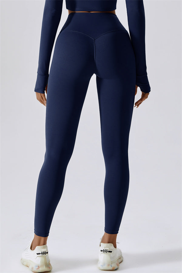Back Sports Bra & High-Waist Leggings Set