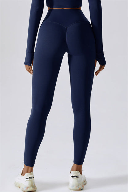 Back Sports Bra & High-Waist Leggings Set