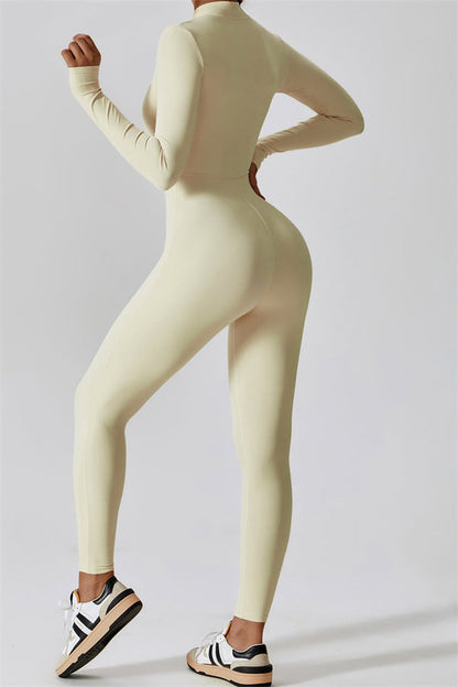 Seamless Zip-Up Performance Jumpsuit