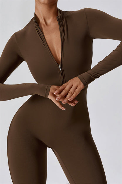 Seamless Zip-Up Performance Jumpsuit