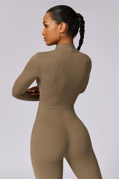 Seamless Zip-Up Performance Jumpsuit
