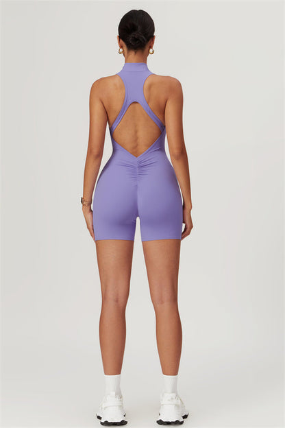 Stand-Up Collar Cutout Jumpsuit