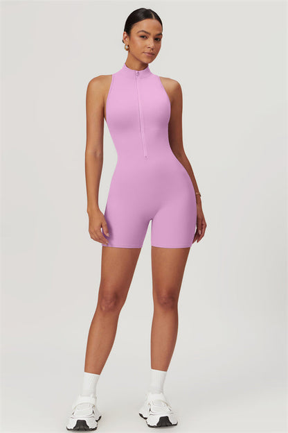 Stand-Up Collar Cutout Jumpsuit