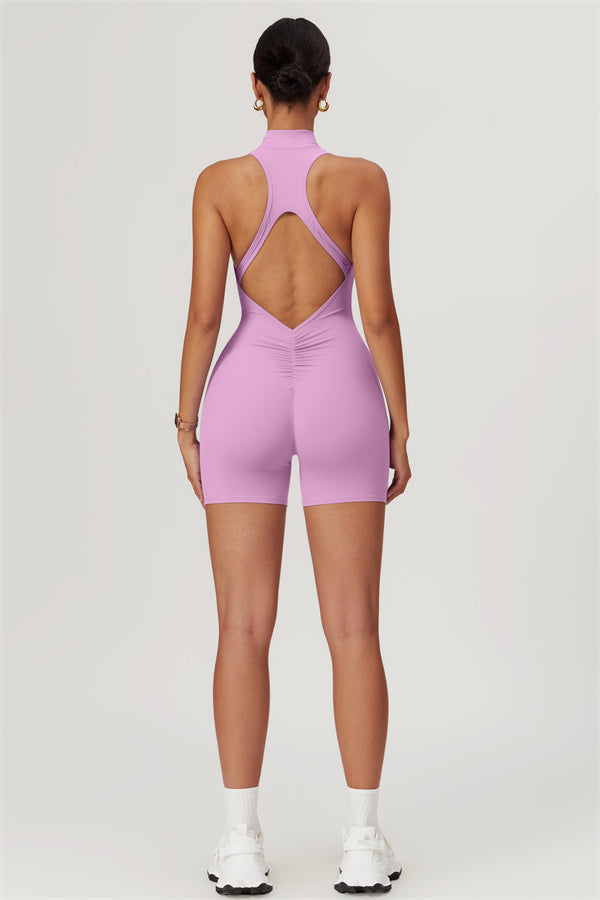 Stand-Up Collar Cutout Jumpsuit