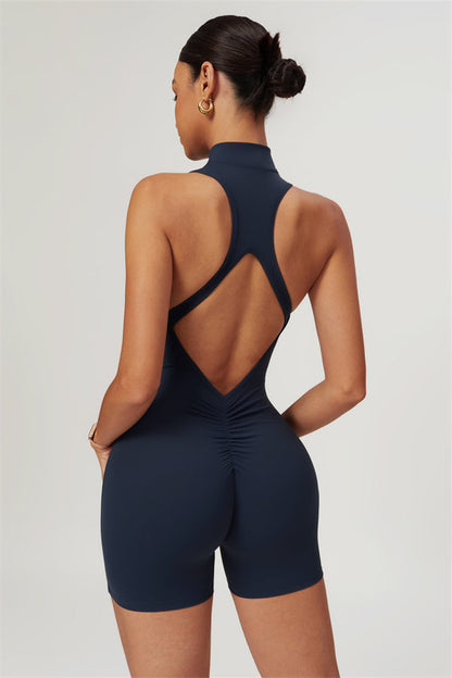 Stand-Up Collar Cutout Jumpsuit