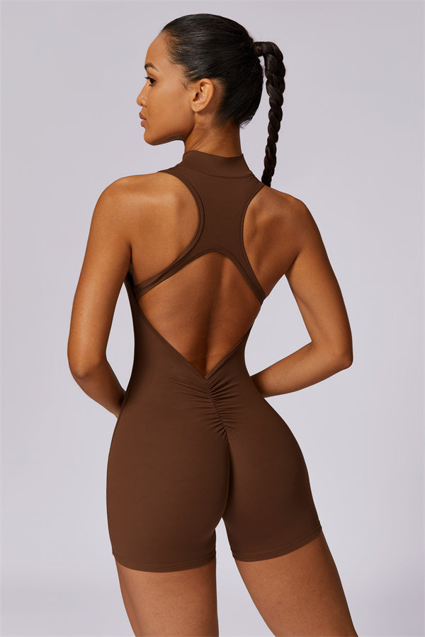 Stand-Up Collar Cutout Jumpsuit