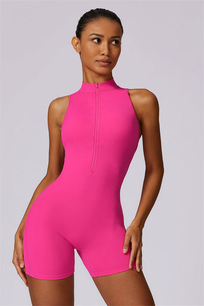 Stand-Up Collar Cutout Jumpsuit