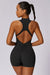 Stand-Up Collar Cutout Jumpsuit