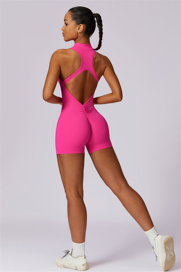 Stand-Up Collar Cutout Jumpsuit