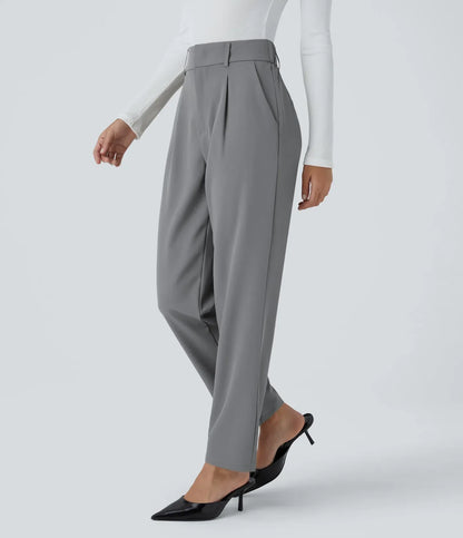 stretchy high-waisted pants