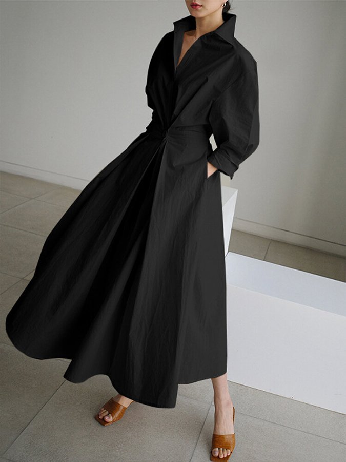 Elegant Dress with Buttons