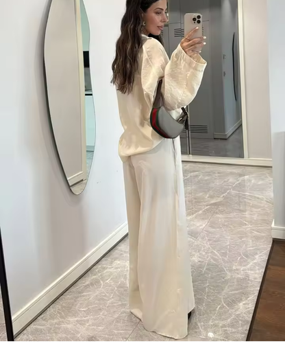 Wide Leg Linen Trousers