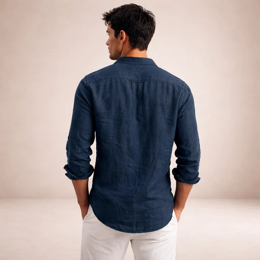 Shirt Regular Fit Open Collar Long Sleeves