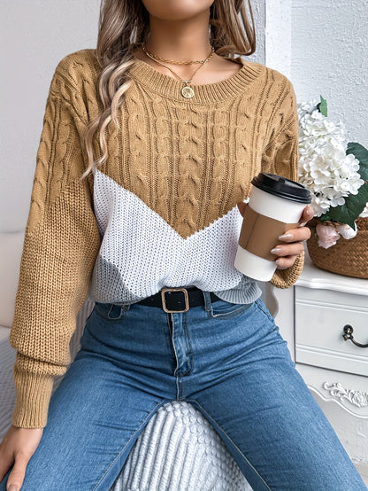 Noreen Colour-Block Knit Sweater