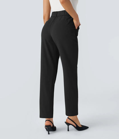 stretchy high-waisted pants