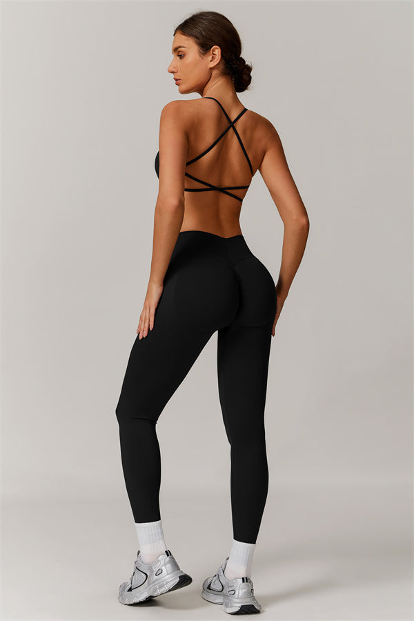 Cross-Back Bra & Sculpt Legging Set